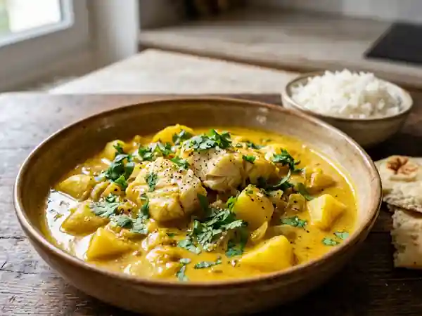 Curry de poisson blanc onctueux au coco - Photo de présentation
