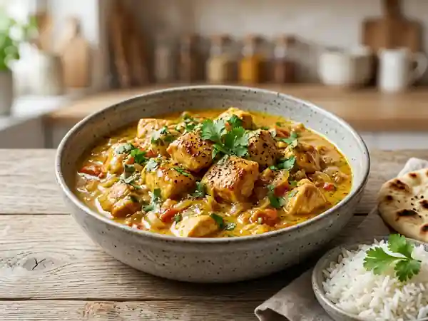 Curry de poulet onctueux au yaourt et gingembre - Photo de présentation