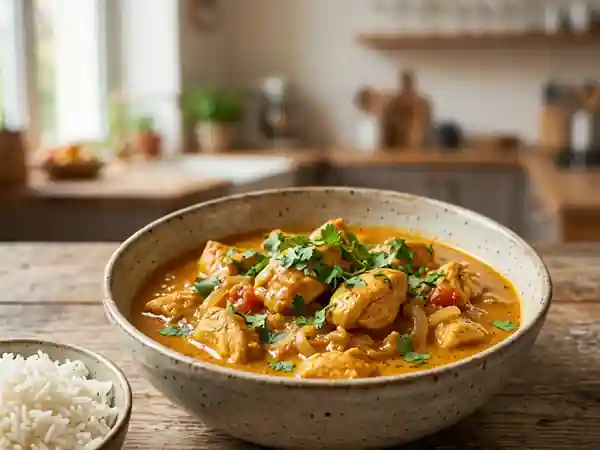 Curry de poulet fondant au lait de coco - Photo de présentation