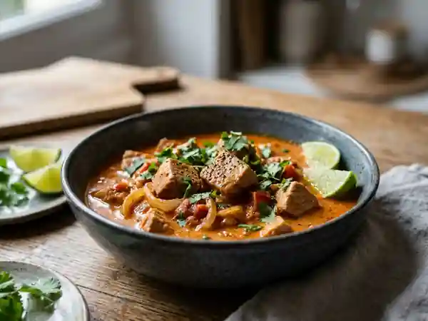 Thon fondant au curry rouge et coco - Photo de présentation