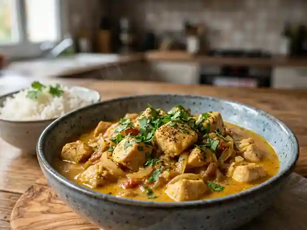 Curry de volaille crémeux au coco - Photo de présentation