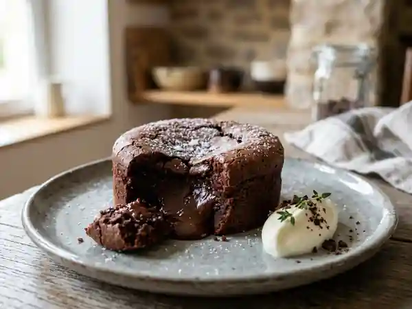 Délicieux Gâteau au Chocolat Fondant de Metz pour 1 Personne - Photo de présentation