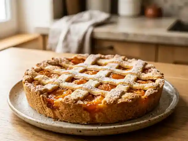 Délicieux Gâteau aux Abricots en Croûte Sablée Maison - Photo de présentation