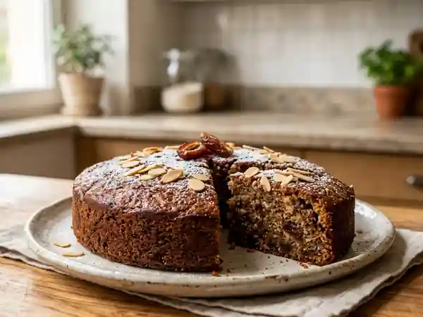 Moelleux fondant aux dattes et fleur d'oranger - Photo de présentation