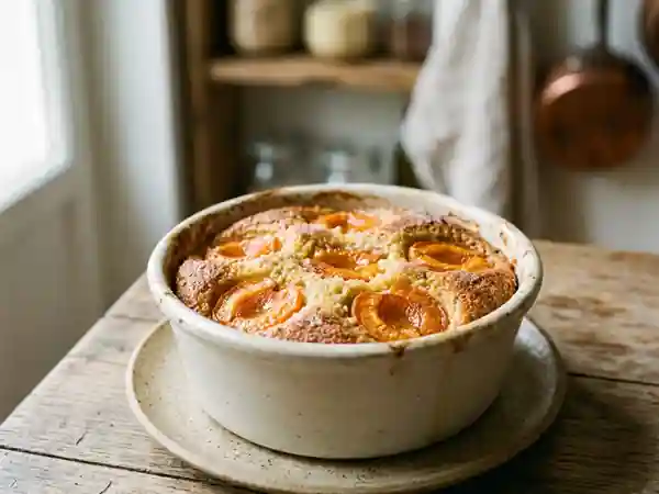 Moelleux de semoule vanillé aux abricots - Photo de présentation