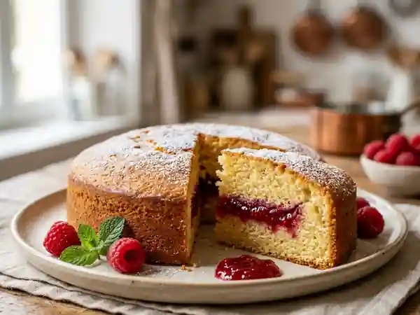 Moelleux à la vanille et cœur framboise - Photo de présentation