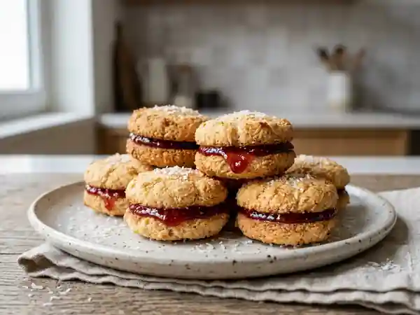 Sablés fondants coco au cœur fraise - Photo de présentation