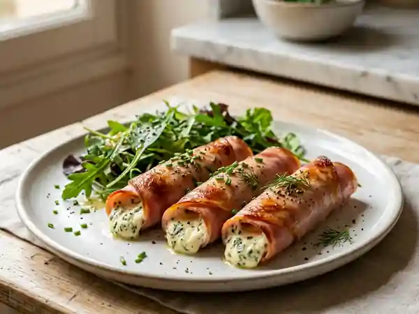 Roulés de jambon fondants au Boursin - Photo de présentation