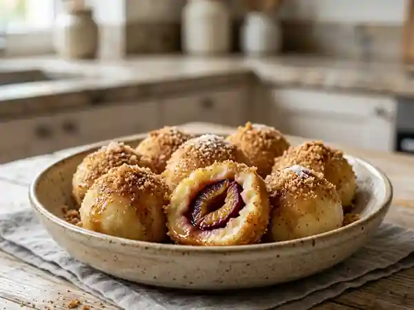 Délicieux Knedle aux Prunes : Recette Traditionnelle Tchèque - Photo de présentation
