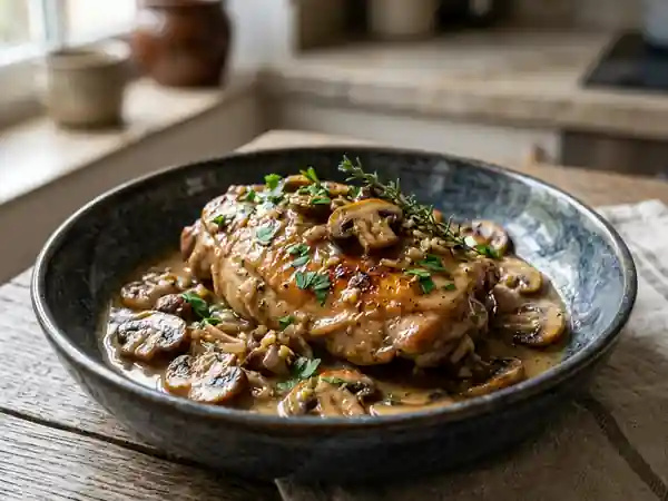 Délicieux Lapin aux Champignons à la Française - Photo de présentation