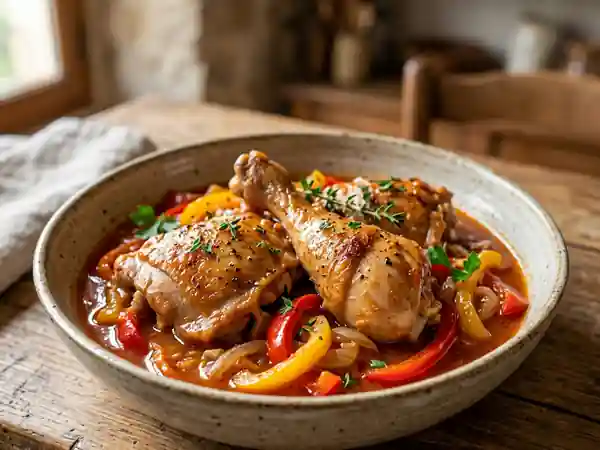 Délicieux Lapin aux Poivrons à la Provençale - Photo de présentation