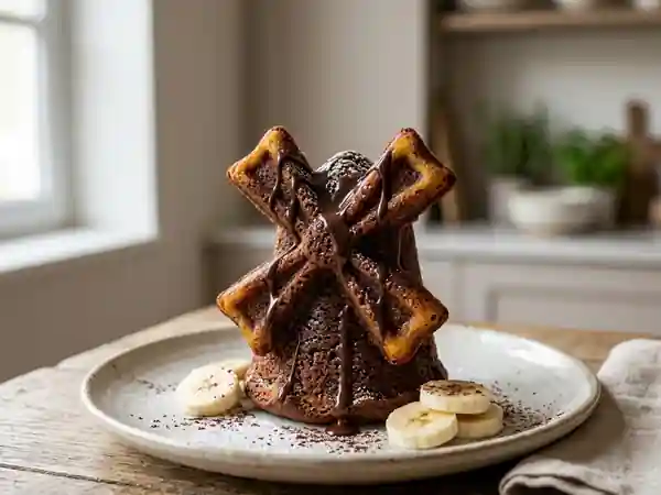 Délicieux Moulin à Vent Banane-Chocolat : Gâteau Moelleux et Gourmand - Photo de présentation