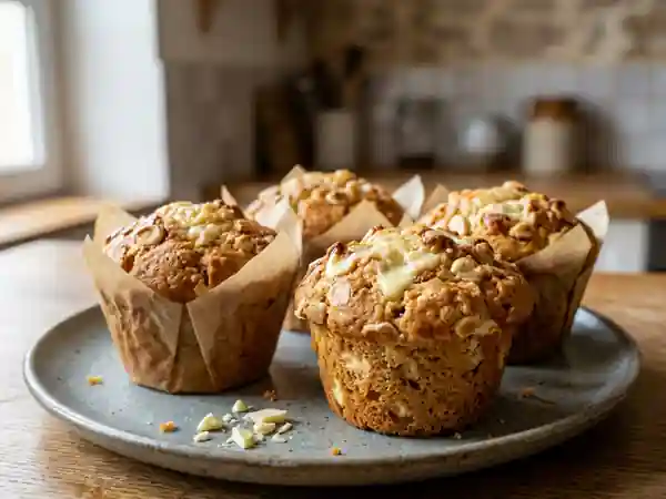Muffins fondants au chocolat blanc - Photo de présentation
