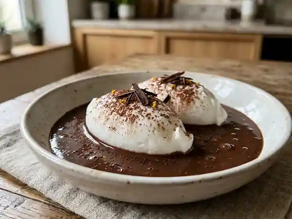 Délicieux Oeufs à la Neige au Chocolat : Dessert Léger et Gourmand - Photo de présentation