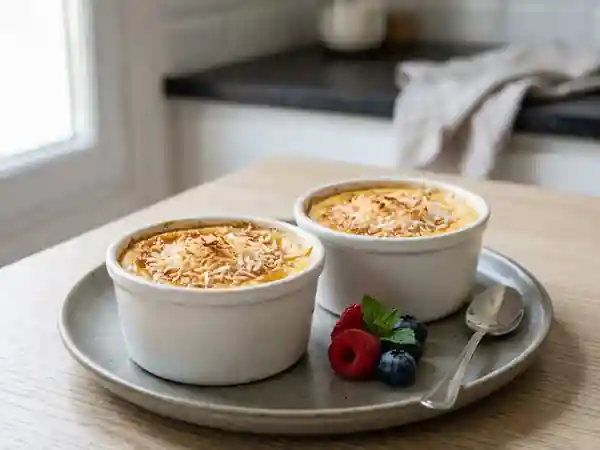 Flans fondants au lait de coco - Photo de présentation