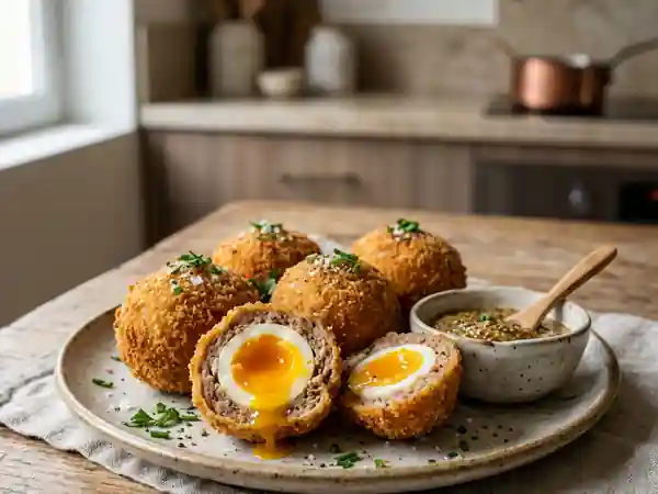 Mini œufs écossais au cœur fondant - Photo de présentation