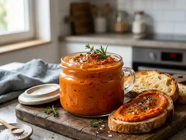 Crème de Poivrons Rôtis et Fromage Frais - Photo de présentation