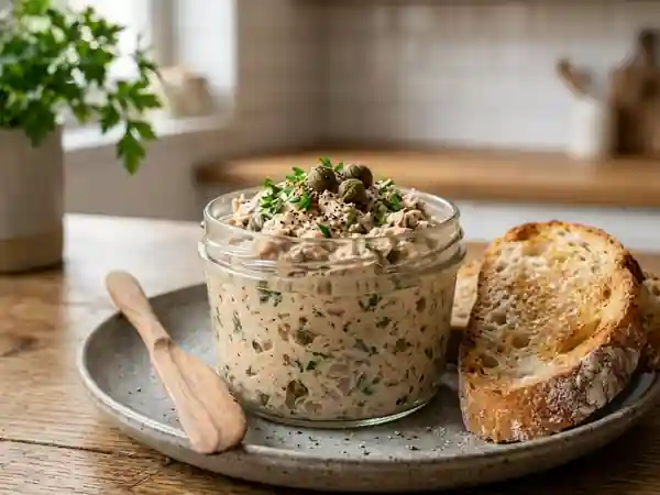 Mousse de thon citronnée et câpres croquantes - Photo de présentation