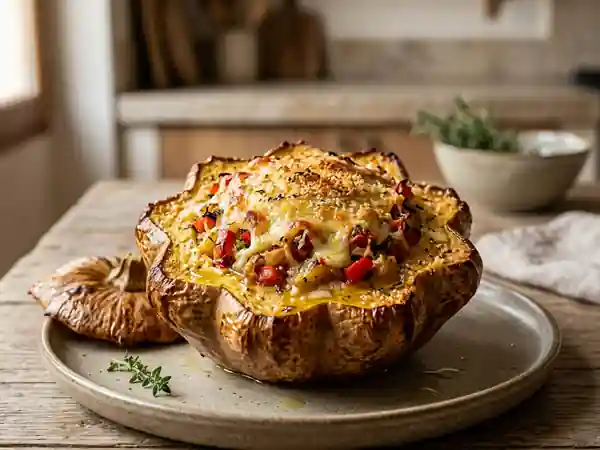 Pâtisson Farci au Fromage et Tomates - Photo de présentation