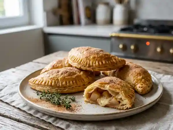 Délicieux Petits Chaussons Fondants à la Poire et au Carré Frais - Photo de présentation