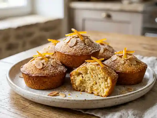 Moelleux fondants à l'amande et zeste d'orange - Photo de présentation