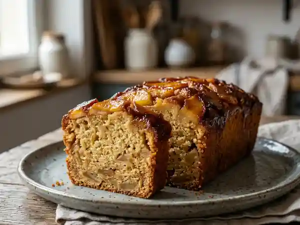 Quatre-quarts moelleux aux pommes caramélisées - Photo de présentation