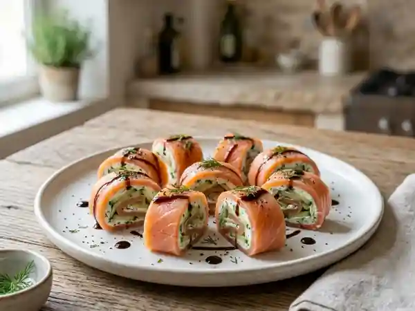 Bouchées nordiques au saumon et fromage frais - Photo de présentation