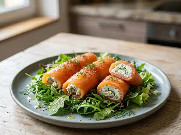 Rouleaux de saumon fumé fondants et citronnés - Photo de présentation