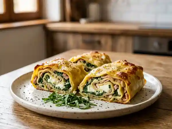 Roulés de lasagnes fondants au Carré Frais - Photo de présentation