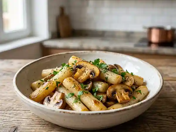 Poêlée de Salsifis Fondants aux Champignons - Photo de présentation