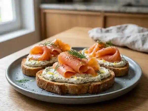 Tartines saumon fumé et mascarpone onctueux - Photo de présentation