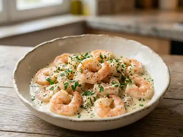 Scampis fondants au Boursin ail et herbes - Photo de présentation