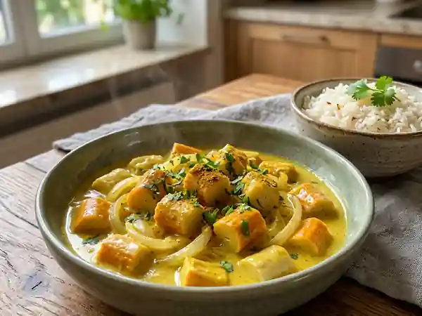 Poêlée de surimi crémeuse au curry - Photo de présentation