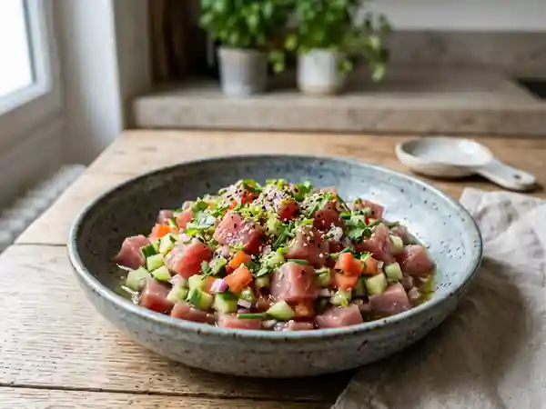Délicieux Thon Cru à la Tahitienne : Recette Authentique et Facile - Photo de présentation