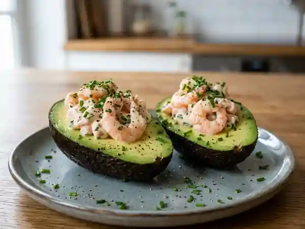 Avocats Fondants aux Crevettes Citronnées - Photo de présentation