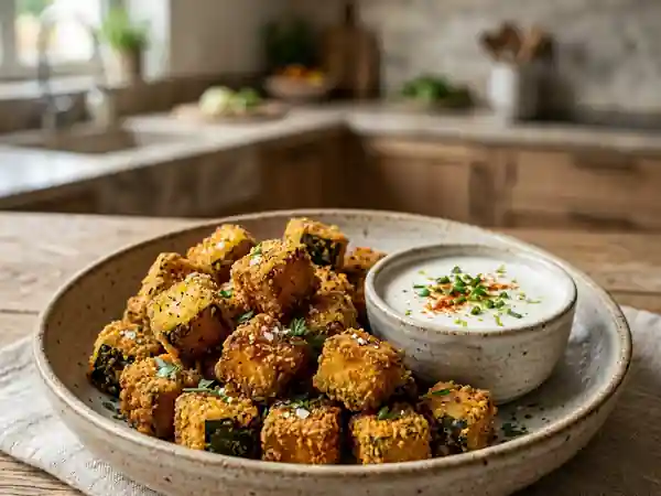 Croustillants de courgette au curry et coco - Photo de présentation