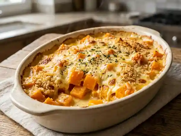 Dés de potiron fondants, gratinés et croustillants - Photo de présentation