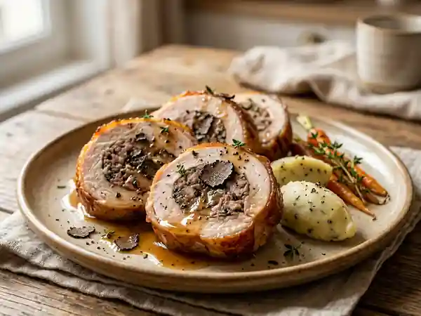 Dinde Farcie aux Truffes : Recette Gourmande et Raffinée pour 1 Personne - Photo de présentation