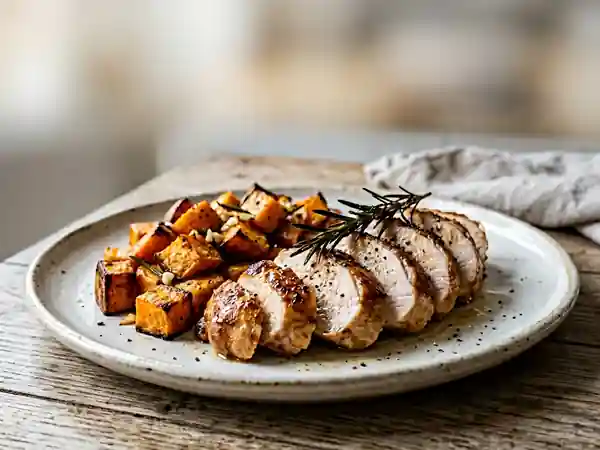 Dinde Rôtie à la Patate Douce Fondante : Recette Facile et Savoureuse - Photo de présentation