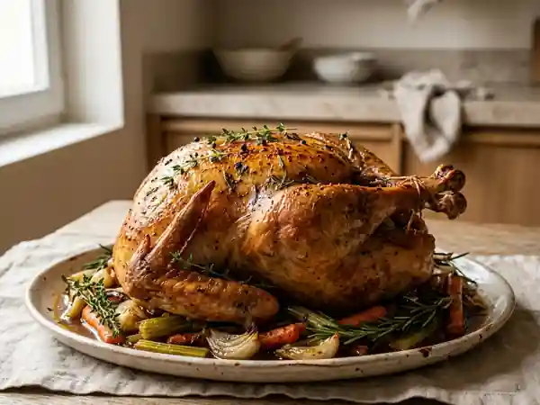 Dinde de Thanksgiving au Beurre d'Herbes - Photo de présentation