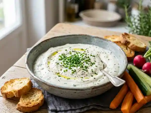Dip onctueux au St Moret et ciboulette - Photo de présentation