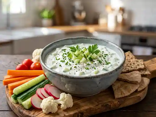 Dip diététique léger aux herbes fraîches - Photo de présentation