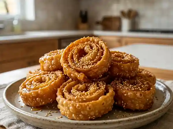 Diples Grecs : Recette Traditionnelle de Pâtisserie Croquante au Miel - Photo de présentation