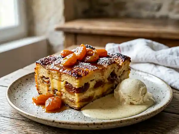 Diplomate fondant aux abricots et rhum ambré - Photo de présentation