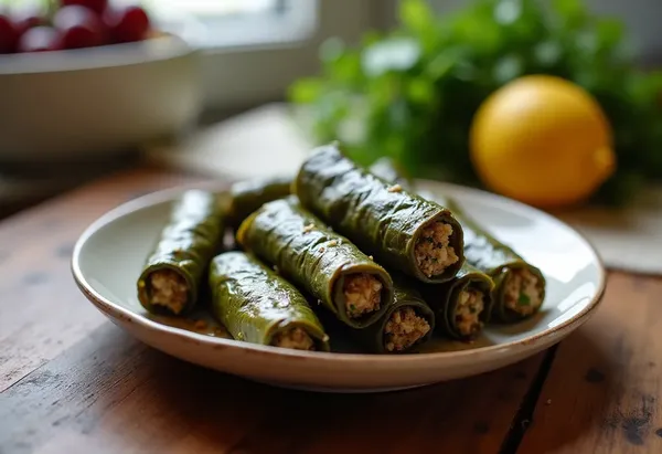 Dolmas aux feuilles de vigne farcies à la méditerranéenne