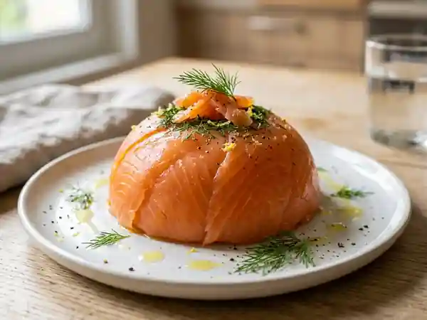 Dôme onctueux saumon fumé et poivrons grillés - Photo de présentation
