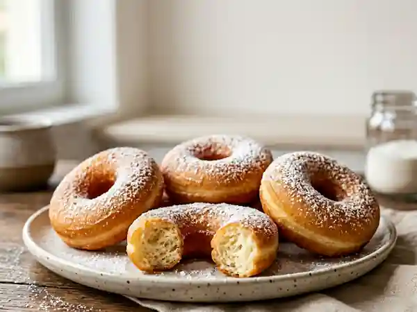 Donuts moelleux américains faits maison - Photo de présentation