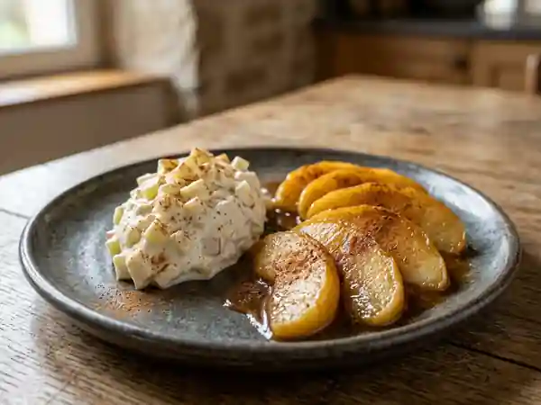 Duo chaud-froid de pommes gourmand et rafraîchissant - Photo de présentation