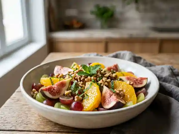 Duo d'oranges et figues aux noix croquantes - Photo de présentation