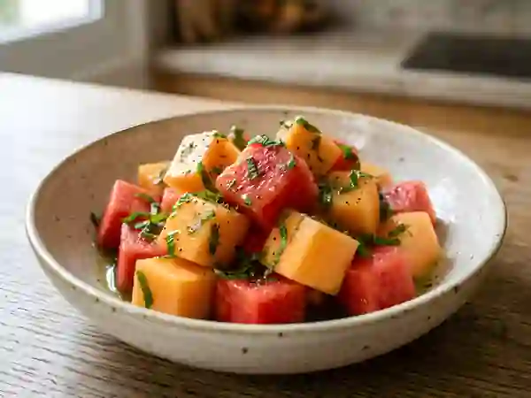 Duo pastèque melon à l'infusion de thé vert - Photo de présentation